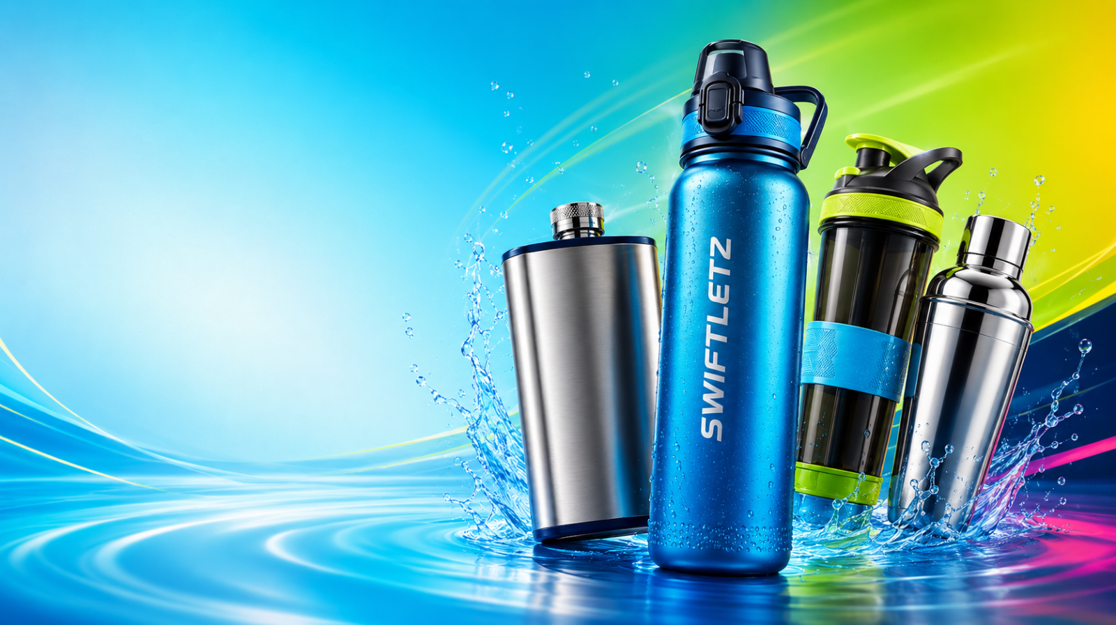 SWIFTLETZ drinkware homepage banner